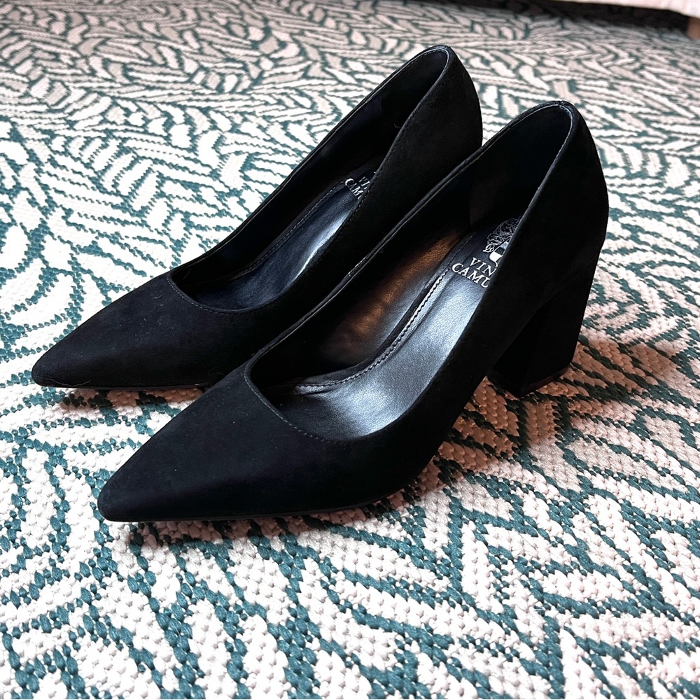 Vince Camuto - Black Suede Heels